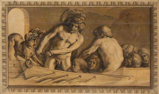Hercules Gets Cerberus from the Underworld (Charon, the Ferryman of the Styx)