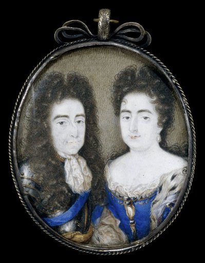 William III (1650-1702), Prince of Orange and since 1689 King of England with his wife Mary Stuart (1662-95)
