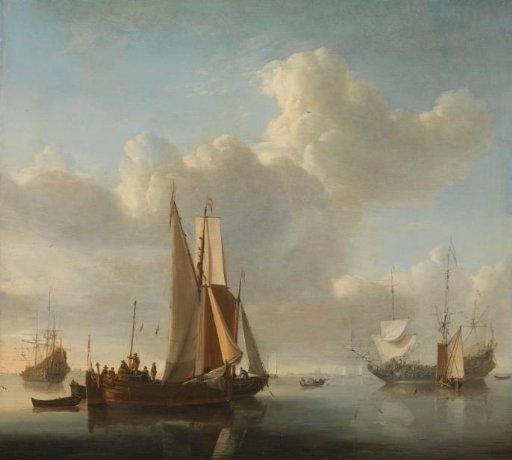 Ships off the coast