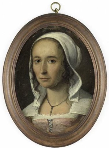 Portrait of a woman, supposedly a self-portrait of Anna Maria van Schurman (1607-78)