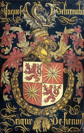 Shield of Jacob of Luxemburg (after 1441-88), Lord of Fiennes, in his Capacity as knight of the Order of the Golden Fleece