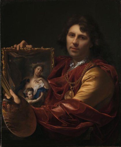 Self-portrait with the Portrait of his Wife, Margaretha van Rees, and their Daughter Maria