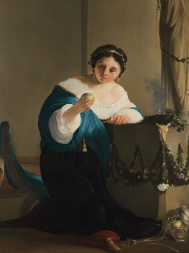 Cydippe with the apple of Acontius