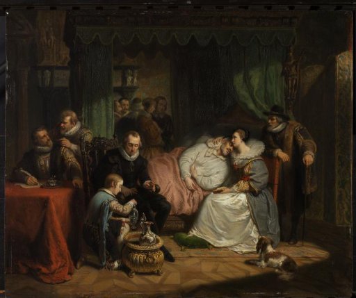 Prince William I nursed by his Wife Charlotte de Bourbon after the Abortive Attempt on his Life by Jean Jaurequi in Antwerp in 1582