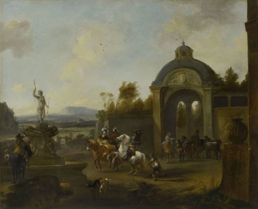 Hunting Party at a Fountain