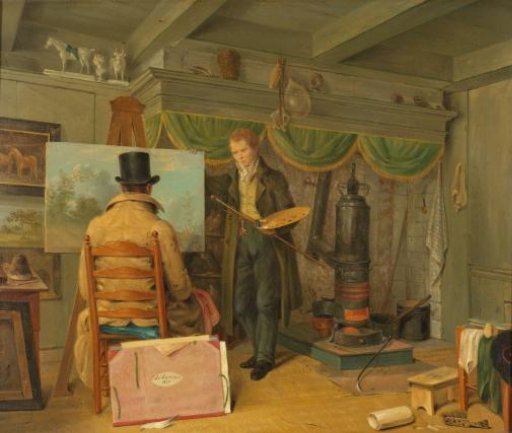 The painter in his studio