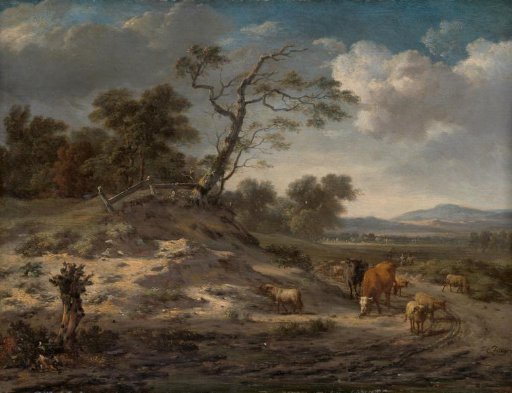 Landscape with Cattle on a Country Road