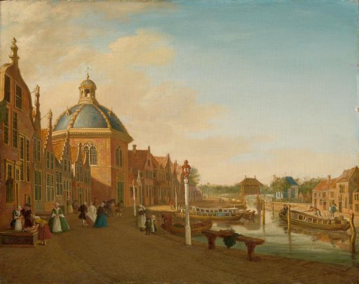 The turning wheel in the towpath in Leidschendam