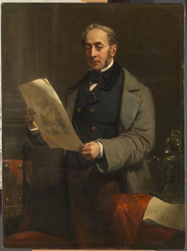 Portrait of Jacob de Vos Jacobszoon (1803-1878). Amsterdam Art Collector and Owner of the Historical Gallery De Vos
