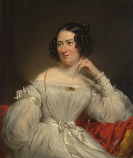 Portrait of Abrahamina Henriëtte Wurfbain (1808-1883), wife of Jacob de Vos Jz