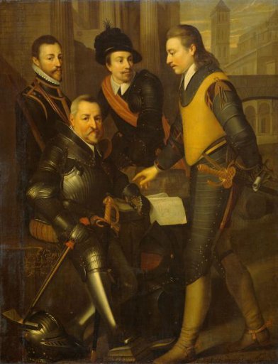 Group Portrait of the Four Brothers of William I, Prince of Orange: Jan (1535-1606), Hendrik (1550-74), Adolf (1540-68) and Lodewijk (1538-74), Counts of Nassau