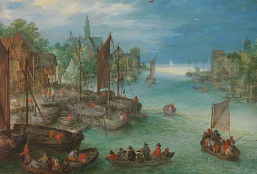 View of a city on a river