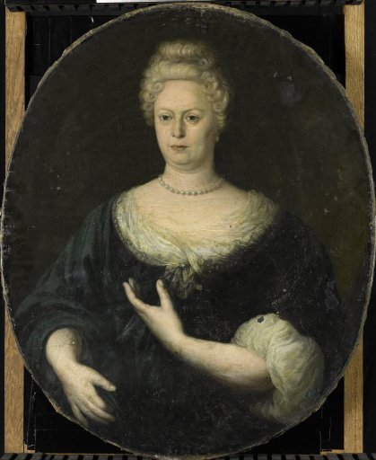 Portrait of Elisabeth van Oosten (1660-1714). Wife of Abraham van Riebeeck