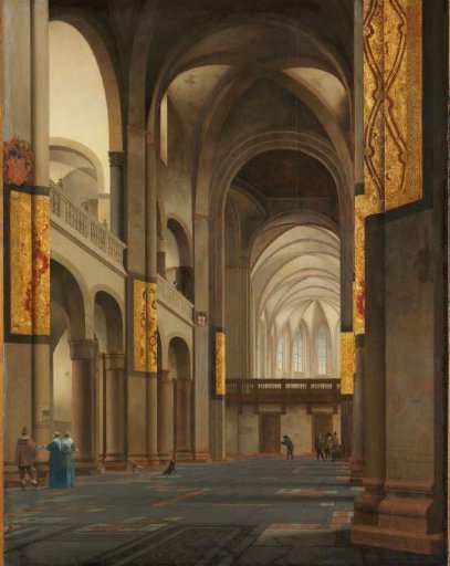 The Nave and Choir of the St. Mary's Church in Utrecht