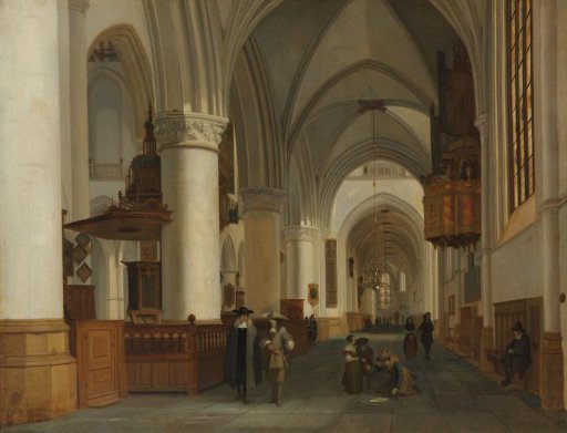 Interior of the Church of St Bavo in Haarlem