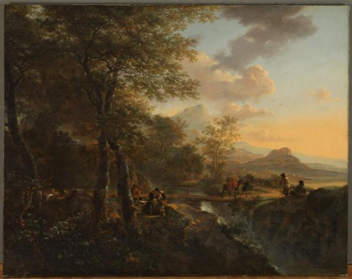 Italian landscape with a draftsman