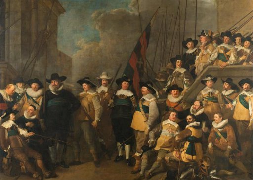 Officers and other Civic Guardsmen of the V District in Amsterdam under the command of Captain Cornelis de Graeff and Lieutenant Hendrick Lauwrensz