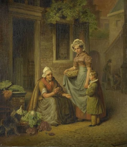 Woman Selling Vegetables