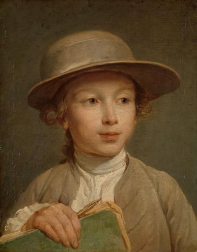 Boy with a Drawing Book
