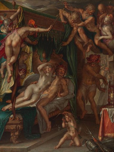 Mars and Venus Surprised by Vulcan