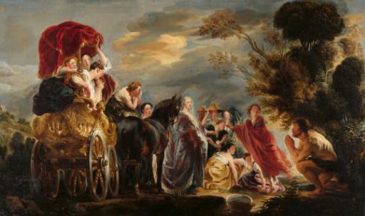 The meeting of Odysseus and Nausicaa
