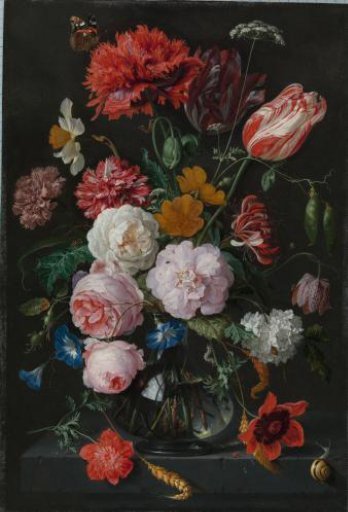 Still Life with Flowers in a Glass Vase