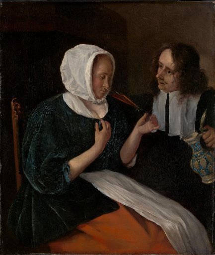 A couple drinking