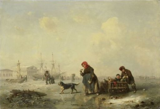 The Neva at St Petersburg (Leningrad) in the Winter