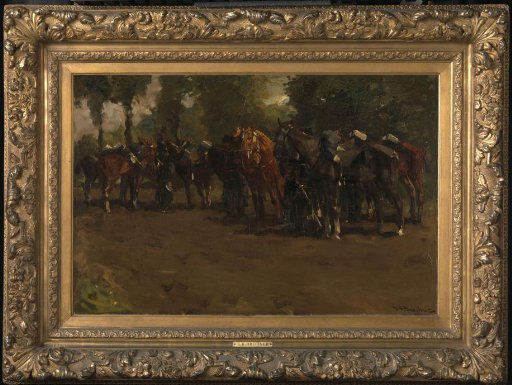 Gilded frame with ornaments in pâte
