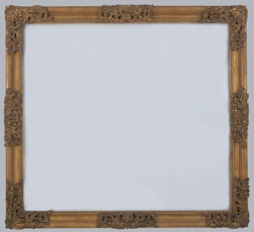 Gilded frame with carved and openwork ornaments.