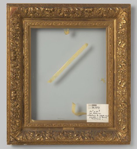 Gilded frame with pâte-ornaments in Louis XIII style (feather frame)