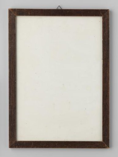 Narrow flat frame of stained oak