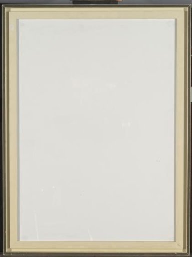 Flat painted profile frame with grooved gilded outer edge