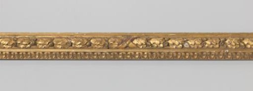 Frame fragment: gilded frame with pâte ornaments, top rail.