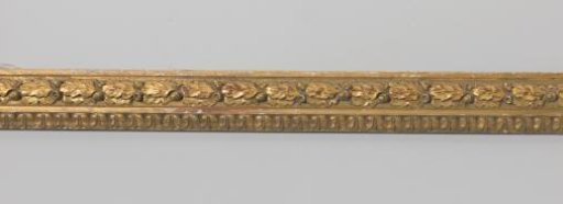 Frame fragment: gilded frame with pâte ornaments, bottom rail, part 1.