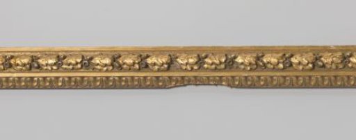 Frame fragment: gilded frame with pâte ornaments, bottom rail, part 2.