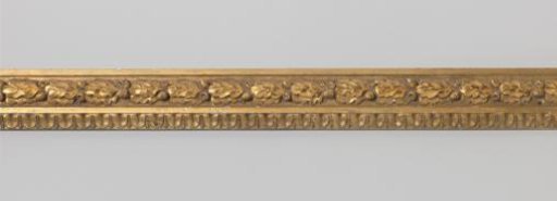 Frame fragment: gilded frame with pâte ornaments, left stile.