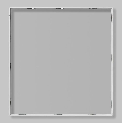 Narrow white-coated metal frame.
