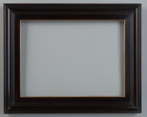 Black-brown profile frame with gilded inner edge