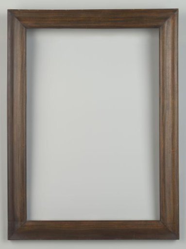 Brown-stained mahogany frame with ogee profile