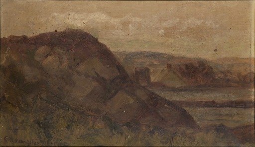 Untitled (landscape with rocks)
