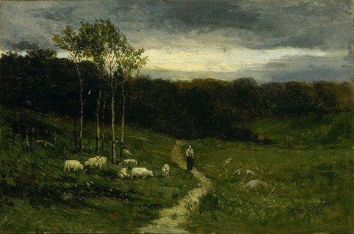 Woman Walking down Path