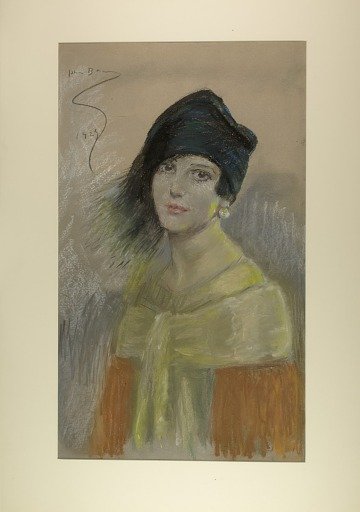Young Woman in Black Hat