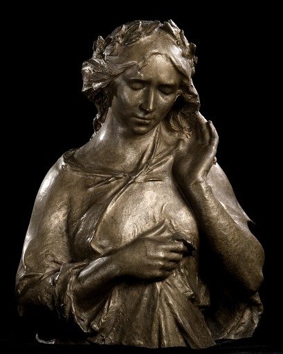 Poetry (bust of figure on front facade of New York Public Library