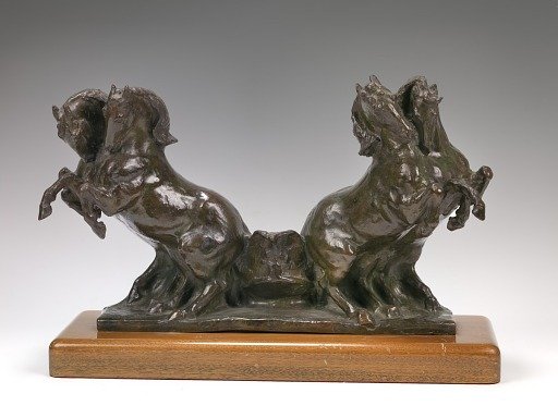 Two Teams of Horses, fragment of an Advanced Sketch Model for the Apotheosis of Democracy Pediment, House of Representatives, U.S. Capitol Building