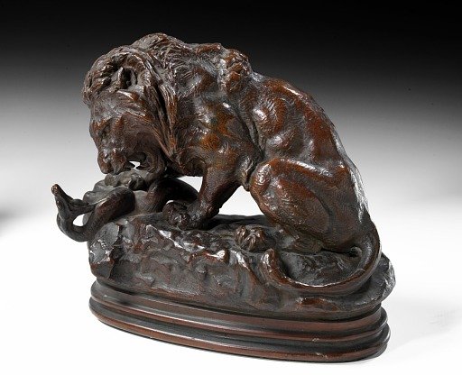 Lion Crushing a Serpent