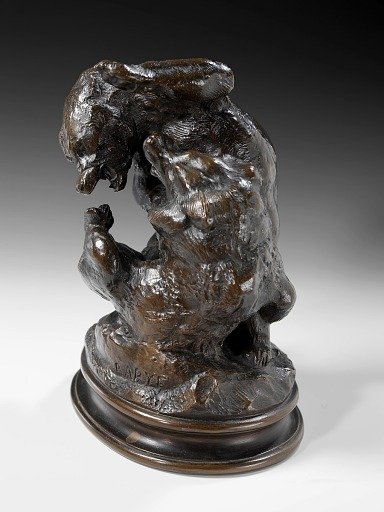 Two Bears Wrestling