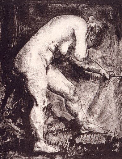 Standing Nude Bending Forward