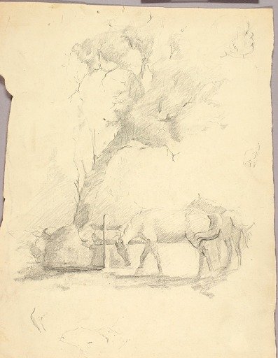 Horses and Tree