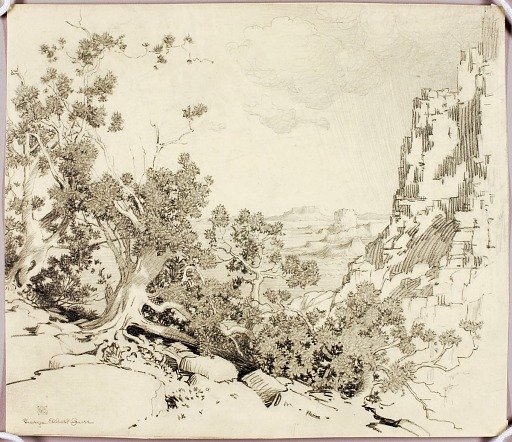 Untitled (transfer drawing for The Edge of the Desert, Arizona)